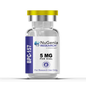 NuGenia Research BPC-157 5mg peptide vial – research use only lyophilized peptide, 99% purity