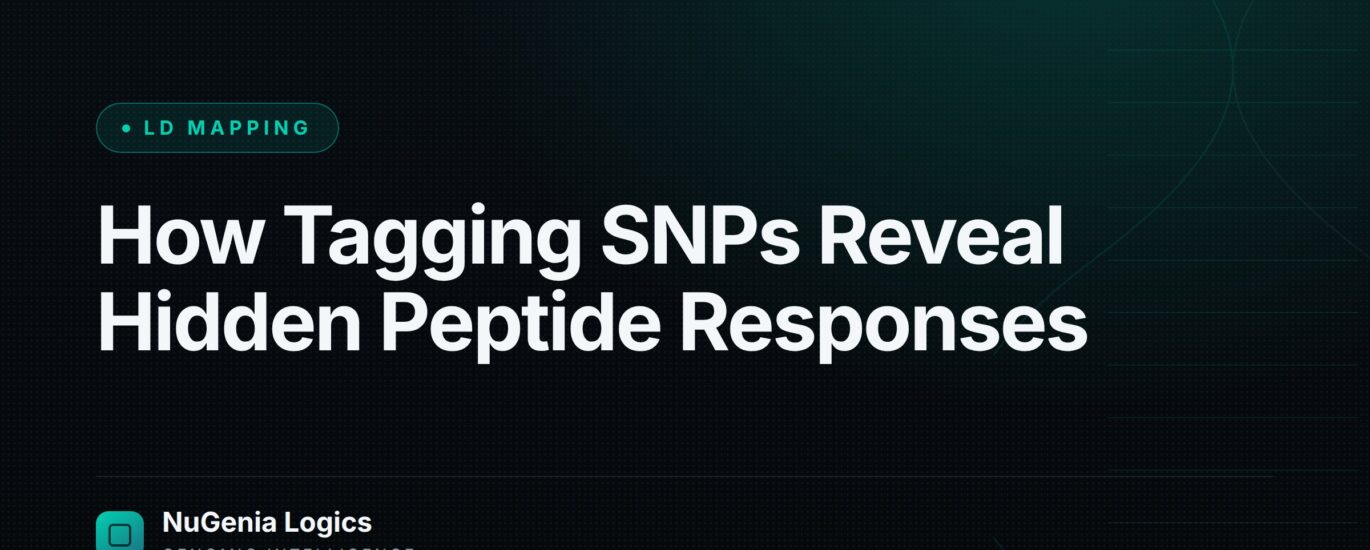 How Tagging SNPs Reveal Hidden Peptide Responses - NuGenia Logics